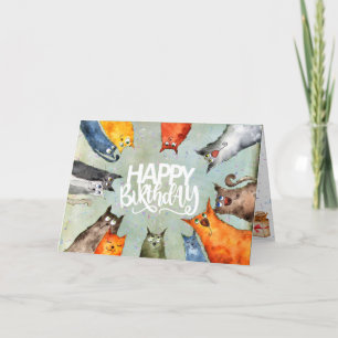 Alley Cat Birthday Card Ankündigung