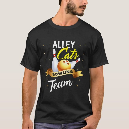 Alley Cat Bowling Shirt Funny Bowler Bowling (Vorderseite)