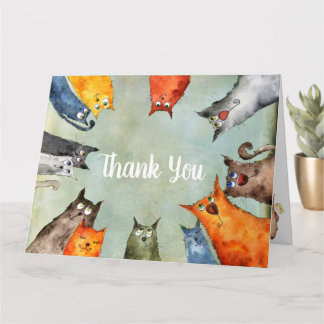 Alley Cat Danke-Karte Karte