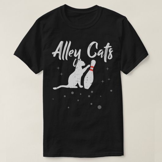 Alley Cat Funny Bowler Bowling 1 T-Shirt (Design vorne)