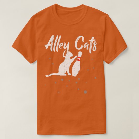 Alley Cat Funny Bowler Bowling T-Shirt (Design vorne)