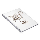 Alley Cat Tough Kitty Cool Funny Tom Cartoon Notizblock (Rechte Seite)