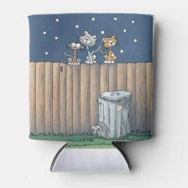 Alley Cats auf einem Zaun kann kühlen Dosenkühler