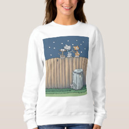 Alley Cats auf einem Zaun Sweatshirt