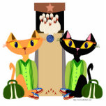 Alley Cats Fun Bowling Pets Design Retro Art Freistehende Fotoskulptur<br><div class="desc">Eine niedliche und einzigartige Gasse cats Spaß Cartoon Illustration Sportdesign Pro Bowler Bowling Team Athlete alley Cat Retro ästhetik Vintag auf lustige Stil illustrierte Foto-Skulptur. Holen Sie sich heute eine lustige Katze Bowler Kunstskulptur.</div>