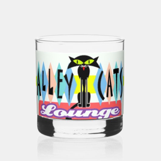 "Alley-Cats" Whiskyglas (Vorderseite)