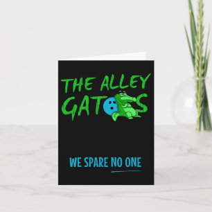 Alley Gator Funny Bowling Karte