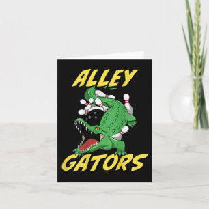 Alley Gators Bowling Team Bokside Print Alligator Karte