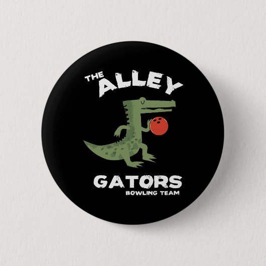 Alley Gators Bowling Team Design Button (Vorderseite)