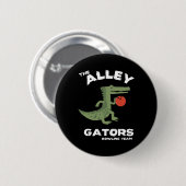 Alley Gators Bowling Team Design Button (Vorne & Hinten)