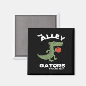 Alley Gators Bowling Team Design Magnet (Vorderseite/Rückseite)