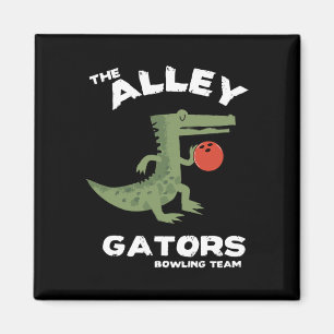 Alley Gators Bowling Team Design Magnet
