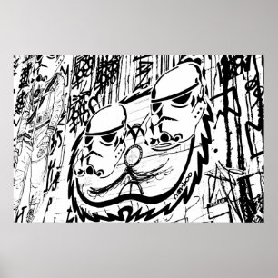 Alley Graffiti Print Poster