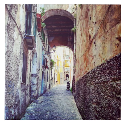 Alley in Italien (klein) Fliese (Vorderseite)