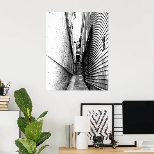 Alley in Sausalito Poster (Heimbüro)