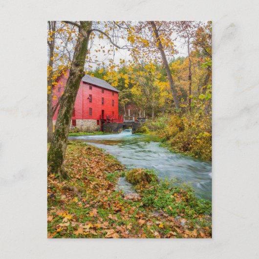 Alley Mill im Herbst Postkarte (Vorderseite)