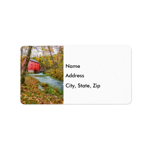 Alley Mill in Herbst-Adressmarken Adressaufkleber (Vorne)