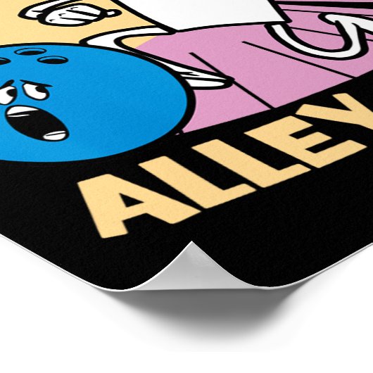 Alley Oops! Comic Bowling Mishap Poster (Ecke)