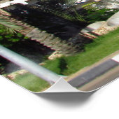 Alley von Dattelpalmen Poster (Ecke)