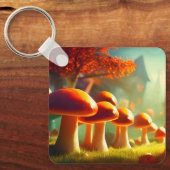 Alley von niedlichen Pilzen farbenfrohe magische L Schlüsselanhänger (Vorderseite)