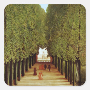 Alleyway in the Park of Saint-Cloud, 1908 (Öl auf Quadratischer Aufkleber