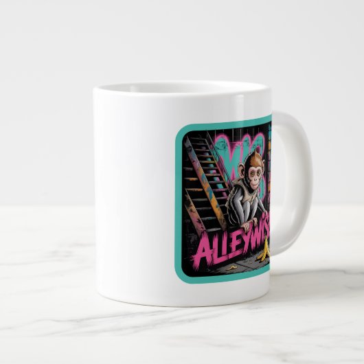 ALLEYWISE Monkey Urban Jumbo-Tasse (Vorderseite Rechts)