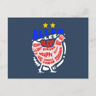Allez la France Postkarte