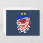 Allez la France Postkarte (Vorne/Hinten)