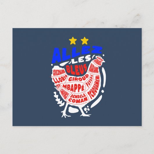 Allez la France Postkarte (Vorderseite)