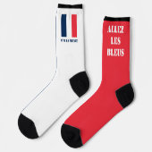 Allez les Bleus Frankreich Fußball Fußball Europa Socken (Linkes Detail)
