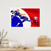 Allez Les Bleus French Football Volley-Geschenke Poster (Küche)