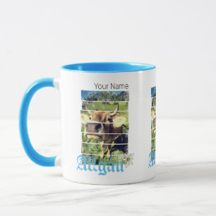 Allgäu Alpen Vintage Kuh Bayern Deutschland Souven Tasse