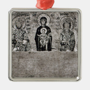 Allgemeine Ansicht der John-Platte Silbernes Ornament