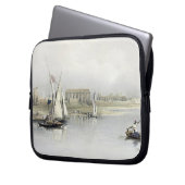 Allgemeine Ansicht der Ruinen von Luxor vom Nil, Laptopschutzhülle (Vorderseite Links)
