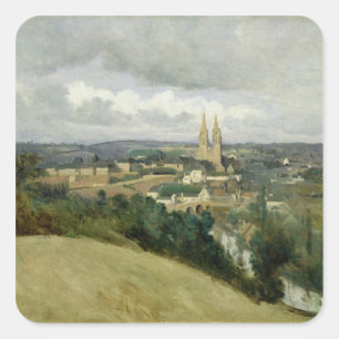 Allgemeine Ansicht der Stadt des Heiligen-Lo, Quadratischer Aufkleber