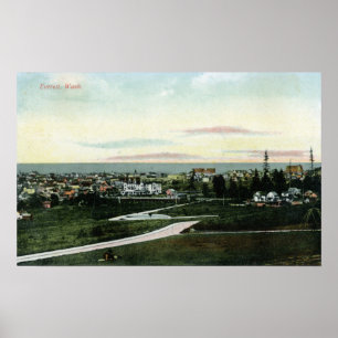 Allgemeine Ansicht der Stadt Poster