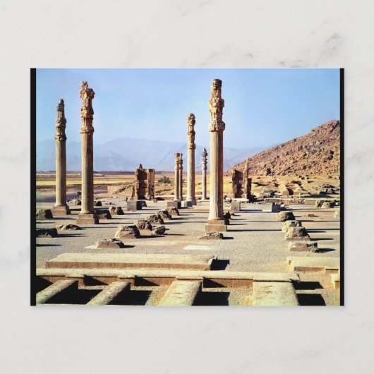Allgemeine Ansicht des Apadana gründete c.518 BC Postkarte (Vorderseite)