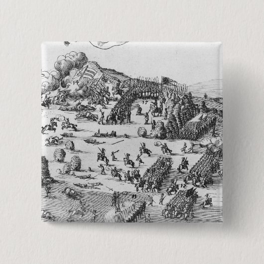 Allgemeine Ansicht des Kampfes von Muhlberg Button (Vorderseite)