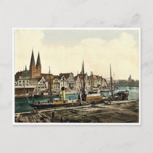 Allgemeine Ansicht, Lübeck, Deutschland klassische Postkarte