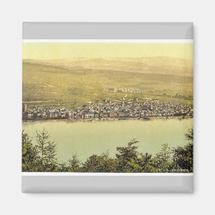 Allgemeine Ansicht, Rudesheim, der Rhein, Deutschl Magnet