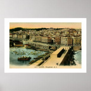 Allgemeine Ansicht Vintage 1900s Algiers Poster