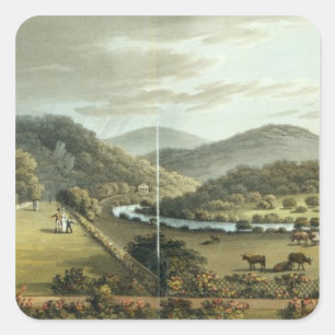 Allgemeine Ansicht von den Süd- und Ostfronten von Quadratischer Aufkleber