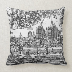Allgemeine Ansicht von Köln, 1531 (Stich) (b/w pho Kissen