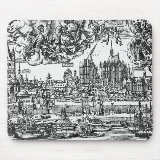 Allgemeine Ansicht von Köln, 1531 (Stich) (b/w pho Mousepad (Vorne)