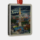 Allgemeine Ansicht von Luna Park nachts Ornament Aus Metall (Rechts)