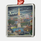 Allgemeine Ansicht von Luna Park nachts Ornament Aus Metall (Links)