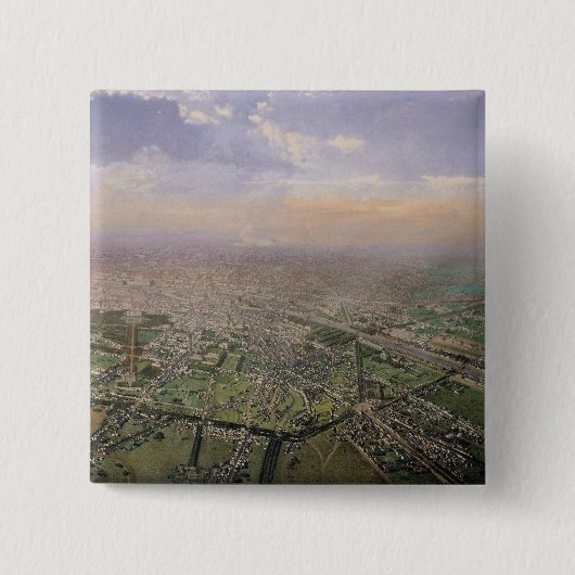 Allgemeine Ansicht von Paris von einem Button (Vorderseite)