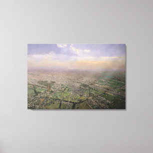 Allgemeine Ansicht von Paris von einem Leinwanddruck
