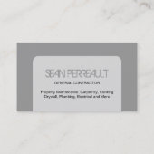 ALLGEMEINE AUFTRAGNEHMER-VISITENKARTE VISITENKARTE (Rückseite)