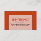 ALLGEMEINE AUFTRAGNEHMER-VISITENKARTE VISITENKARTE (Rückseite)